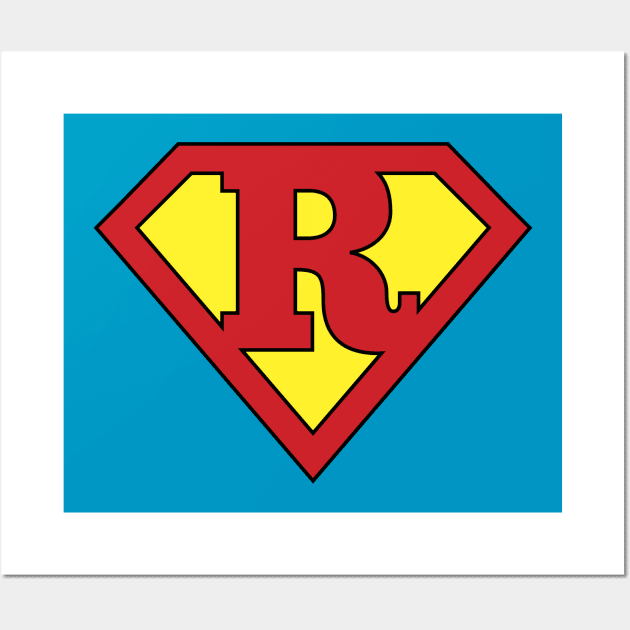 R Programming Superhero Cool Data Scientist/Engineer Design Wall Art by geeksta